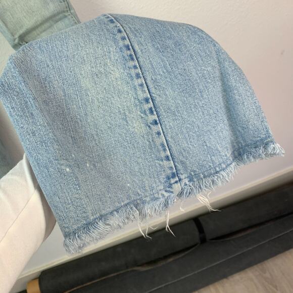 Vintage 70s Levis Flare Bell Bottom Blue Fringe Jeans Orange Tab Size 26 x 34 - Picture 5 of 12